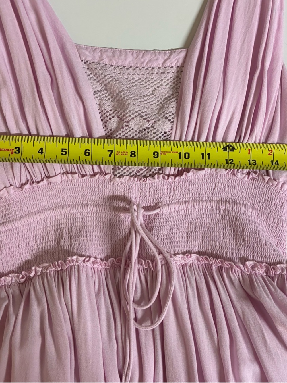 Venus Pink Lace-Up Open Back Maxi Dress L - Picture 10 of 10